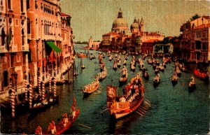 Italy Venezia Grand Canal and Regatta 1965