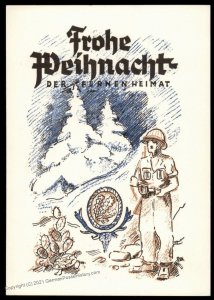 3rd Reich Germany WWII 104 Jaeger Div Greece War Criminals Christmas Krieg 99531