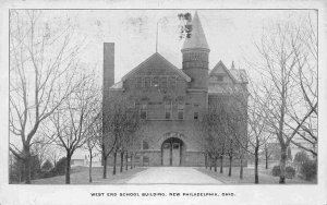 West End School Building New Philadelphia Ohio 1910c postcard