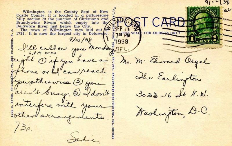 DE - Wilmington. Delaware Park Race Track