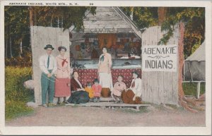 Postcard Abenakie Indians White Mts NH