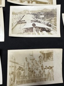 Lot of 20 RPPC Postcards Early 1900’s Navy Warships Panama Canal