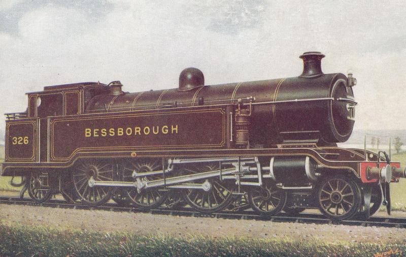 LB & SC Bessborough Class 4-6-2T J Train Painting Postcard