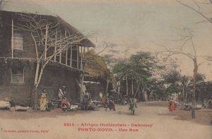 Dahomey Africa Dakar Antique Une Rue African Street Old Postcard