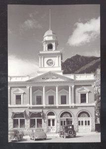 REAL PHOTO OURAY COLORADO DOWNTOWN PUBLIC LIBRARY POSTCARD COPYOLD CARS