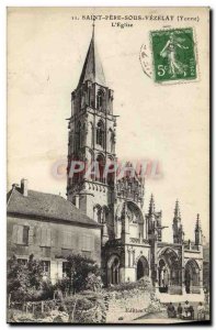 Postcard Old Saint Pere Sous Vezelay L & # 39Eglise