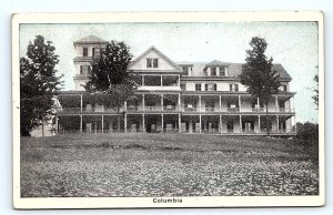 HURLEYVILLE, NY New York ~ COLUMBIA HOTEL ~ 1922 Sullivan County Postcard