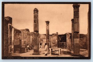 Pompei Campania Italy Postcard House of Obellius Firmus c1910 Unposted Antique