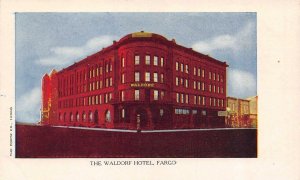 FARGO, North Dakota ND    WALDORF HOTEL & Street View  ca1900's UDB Postcard