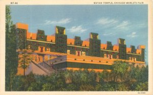 Chicago World's Fair Mayan Temple CT Art Colortone WF46 Postcard