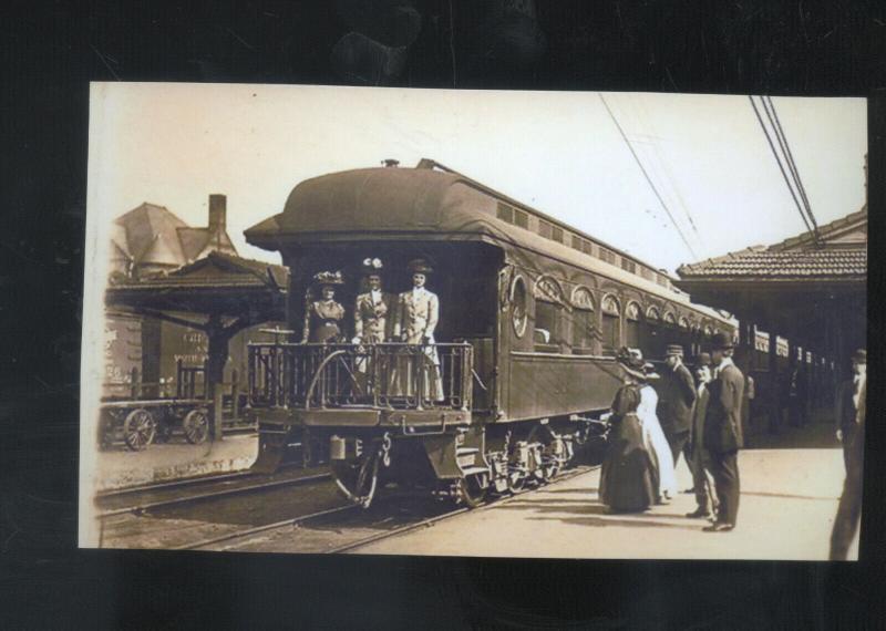 REAL PHOTO ST. PAUL NEBRASKA RAILROAD DEPOT TRAIN STATION POSTCARD NEBR COPY