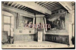 Old Postcard Dreux City Hall Gothic Hall 1st floor