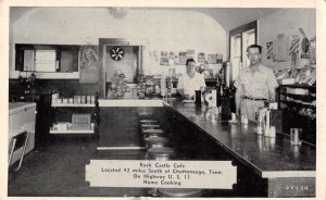 Chattanooga Tennessee Rock Castle Cafe Interior Vintage Postcard AA7092 