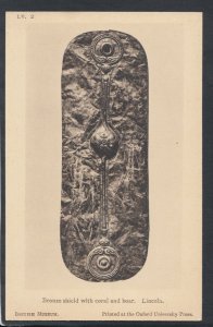 British Museum Postcard - Bronze Shield With Coral & Boar, Lincoln   RS12583