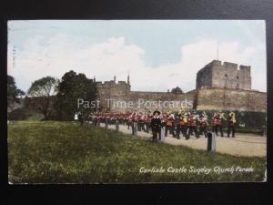 Cumbria CARLISLE CASTLE SUNDAT CHURCH ARADE c1906 Postcard by Lochinvar N&C