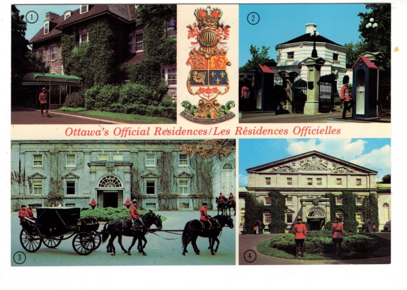 Ottawa Official Residence, Ontario, Collage with Coat of Arms