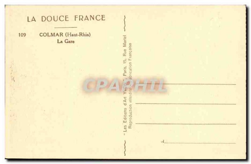 Old Postcard Colmar Train