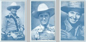 GENE AUTRY Singing Cowboy WESTERN ACTOR ~ 3 Arcade Exhibit Cards ca 1950s