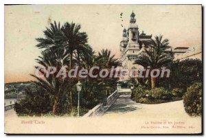 Old Postcard Monte Carlo the theater and gardens