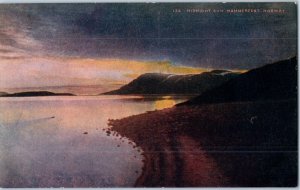 Midnight Sun Hammerfest Norway Most Northern City in Europe Postcard