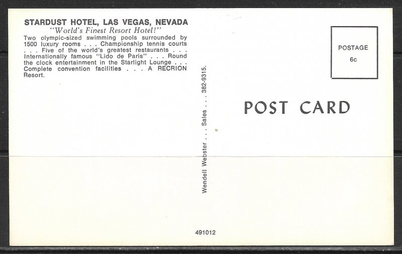 Nevada, Las Vegas - Stardust Hotel - [NV-023]