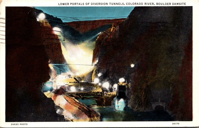 Nevada Boulder Damsite Lower Portals Of Diversion Tunnels Colorado Riverv 193...