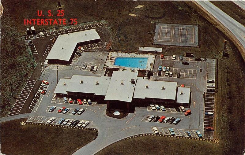 Troy Ohio~Trojan Motor Inn Aerial View~Swimming Pool~US 25-Interstate 75~1963 Pc