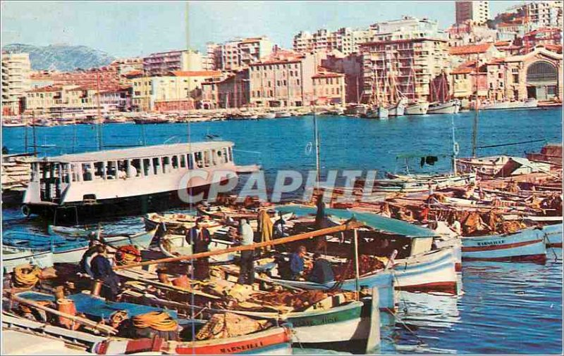 Modern Postcard Marseille (B Rh) the Old Port with its Ferry Boat