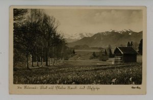 Germany - Berlin. Bavaria View over Murnauer Moss behind Wettersheim RPPC