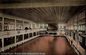 Worcester MA Massachusetts Dance Hall White City Amusement Park Postcard