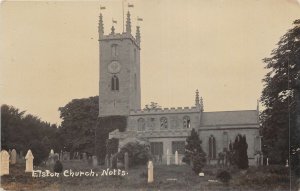 br109074 elston church uk Nottinghamshire real photo