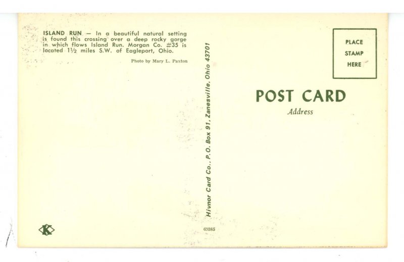 OH - Morgan County. Island Run Covered Bridge