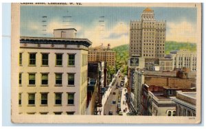 1943 View Of Capitol Street Cars Charleston West Virginia WV Vintage Postcard
