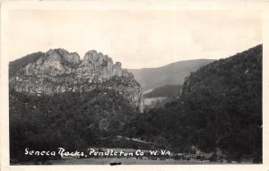 Pendleton Count West Virginia 1955 RPPC Real Photo Postcard Seneca Rocks