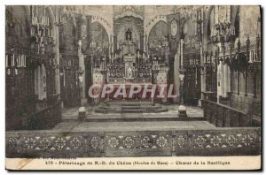 Old Postcard From Pilgrimage ND Du Chene Choir of the Basilica