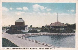 New York Syracuse Onondaga Park Resting Pavilion Along Lake Shore