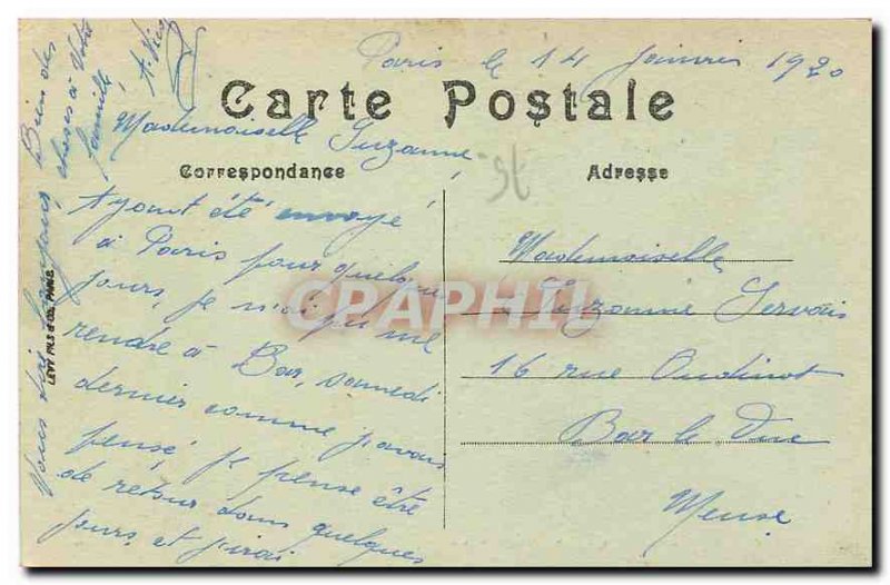 Old Postcard Paris Luxembourg Gardens Lion