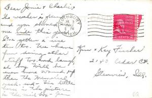 Rothbury MI Jack & Jill Ranch Interior Saddle in 1952 RPPC Postcard Rack