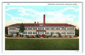 CROOKSTON, MN Minnesota ~ SUNNYREST SANATORIUM c1920s Polk County Postcard