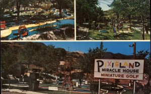 Miniature Golf Pixieland Manitou Springs CO Postcard Advertising