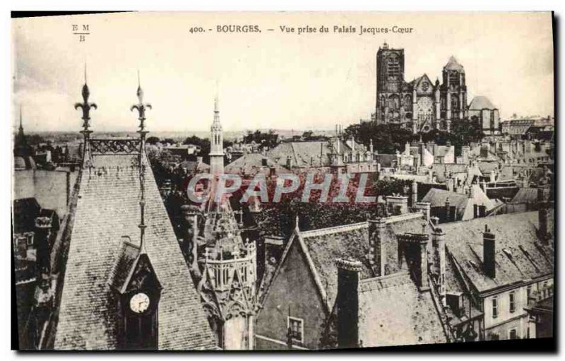 Old Postcard View of Bourges Palais Jacques Coeur Jack