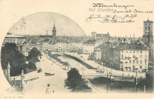 L416 Denmark 1901 Copenhagen Ved Stranden vintage postcard