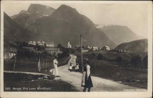 Norge Norway Fra Loen Nordfjord c1910 Real Photo Postcard