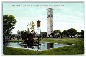 c1910 Government Tower Fort Sam Houston Exterior San Antonio Texas TX Postcard