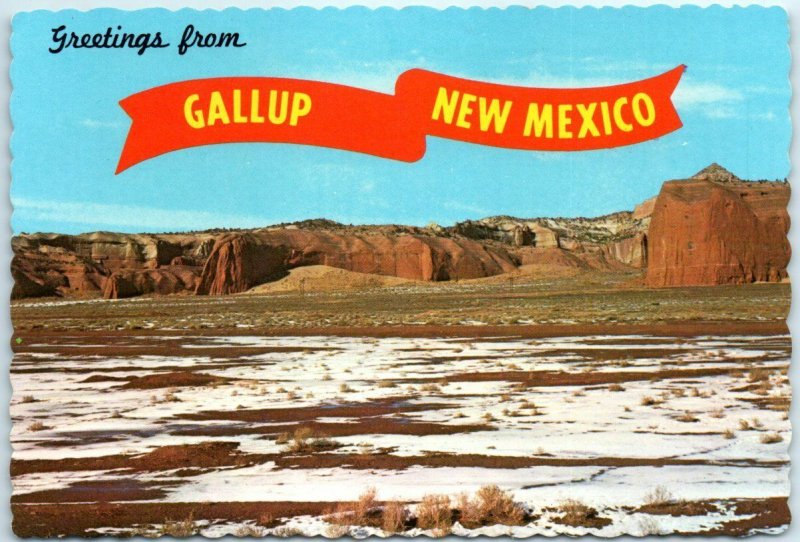Postcard - Red Rock Formations - Greetings from Gallup, New Mexico 