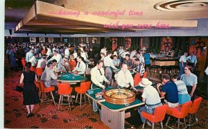 C.1960s Las Vegas NV HOTEL RIVIERA CASINO Interior Pit Nevada Postcard 721