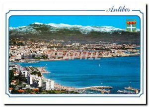 Postcard Modern Riviera Antibes General view at the bottom the Alps