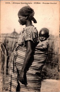 Senegal Afrique Occidentale Femme Ouolof Native Vintage Postcard C047