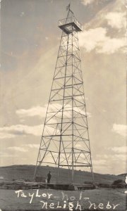 RPPC Taylor Ranch Oil Well, Neligh, Nebraska Vintage Photo Postcard 1942