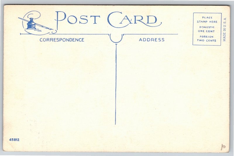 Catlin Illinois~View Along River from Shore~Linen Postcard